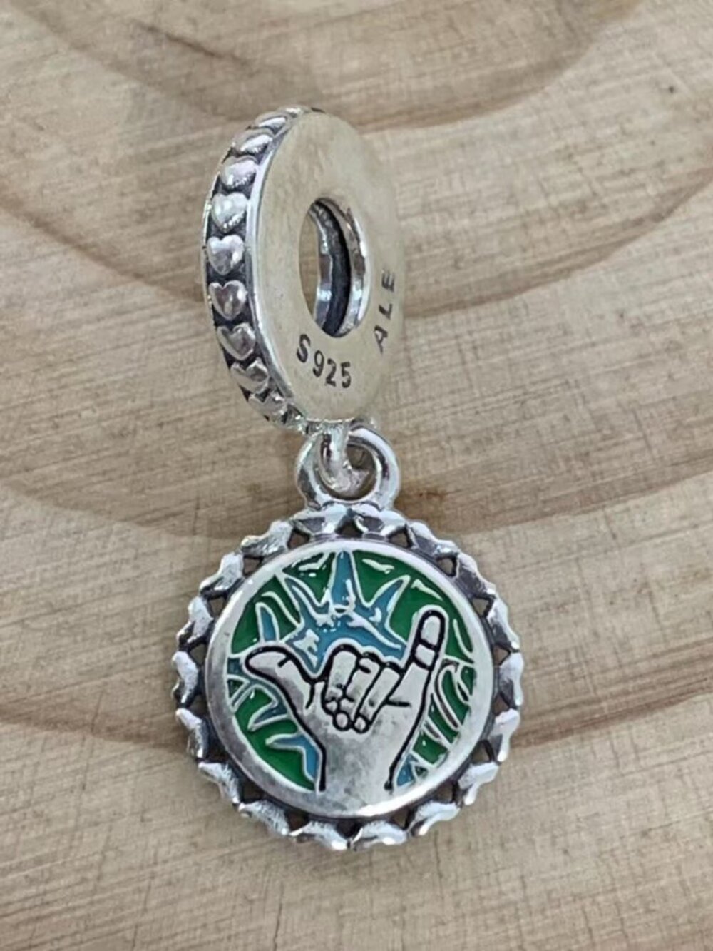 Pandora Aloha Hawaii Travel Dangle Charm Pendant, S925 Silver Jewelry